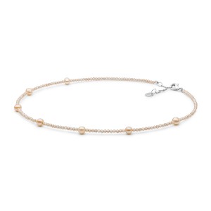 Colier cu perle naturale roz si cristale cu argint DiAmanti 232-38-G (Argint 925‰ 0,6 g.)